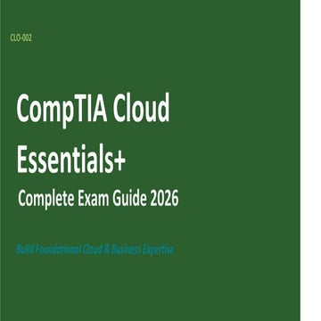 Comptia cloud-essentials | PDF
