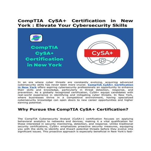CompTIA Server+ Certification in New York_ Boost Your IT Skills.docx