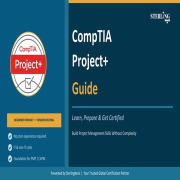 CompTIA Project+ Guide Learn, Prepare & Get Certified | PDF