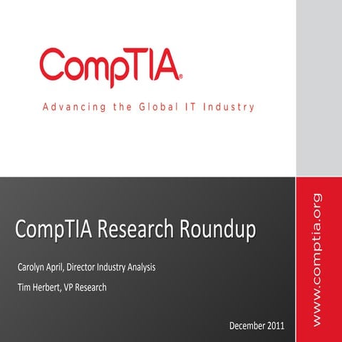 CompTIA 4Q 2011 IT Research Roundup