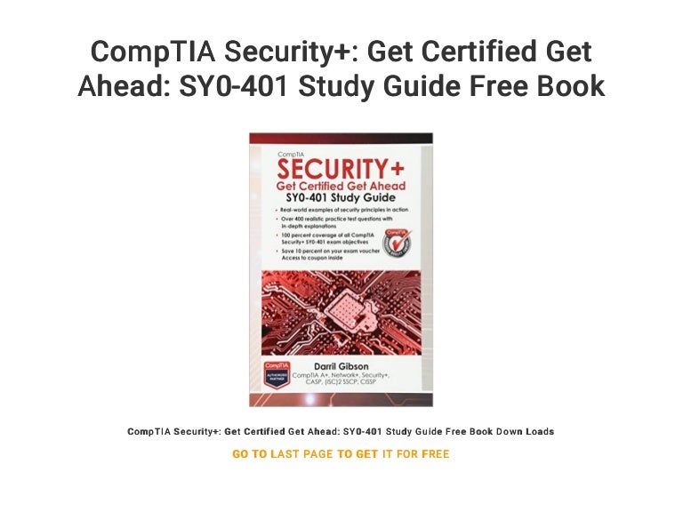 Comptia Security Get Certified Get Ahead Sy0 401 Study Guide Study Poster