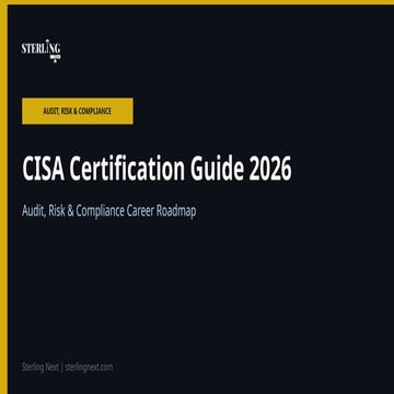 CISA Certification Guide 2026: Audit, Risk & Compliance Career Roadmap ...