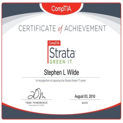 Comp Tia Strata Green It Certificate | PDF