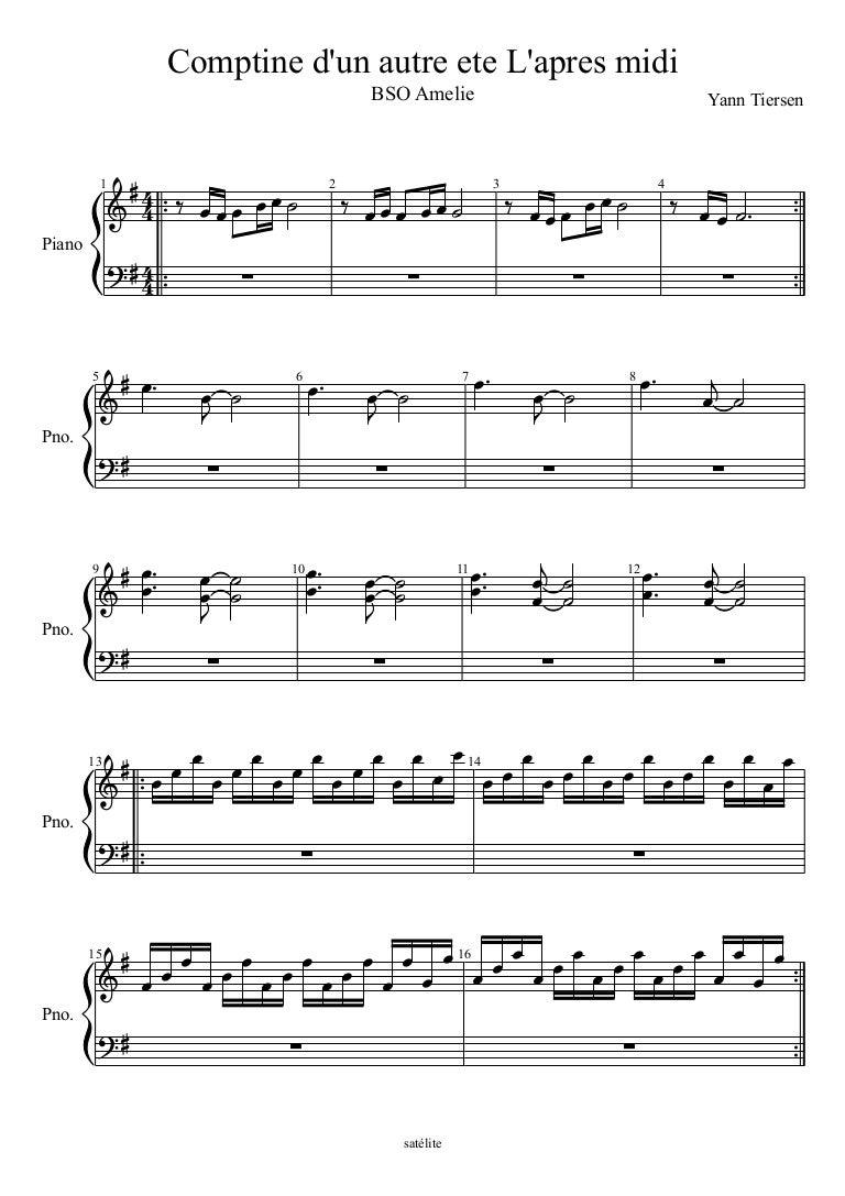 Comptine d'un autre été l'après-midi ноты. Ян тьерсен comptine. Comptine d'un autre été l'après-midi ноты. L apres midi ноты. Yann tiersen comptine d'un autre ноты.