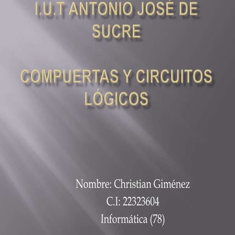 Compuertas y circuitos logicos