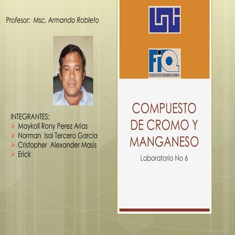 Compuesto de cromo y manganeso