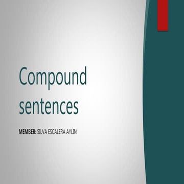 Compound sentences