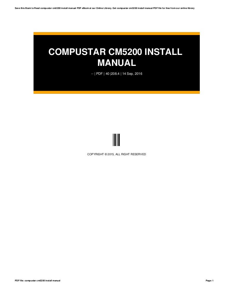 Compustar Cm50 Install Manual Compustar Cm50 Install Manual