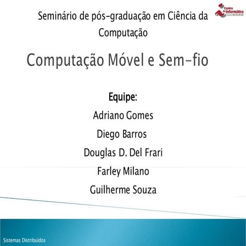 Computacao Movel e Sem Fio
