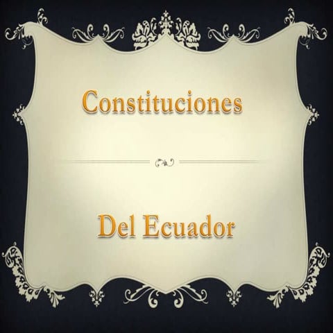 Constituciones del Ecuador