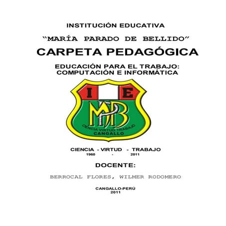 PROGRAMACIÓN DE COMPUTACIÓN E INFORMATICA