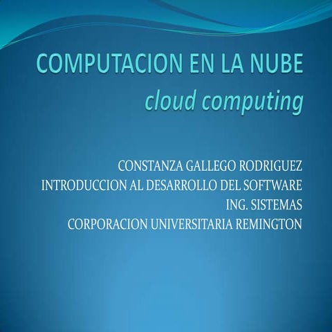 Computacion en la nube
