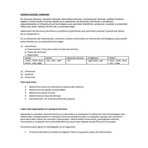 Computacion  forense