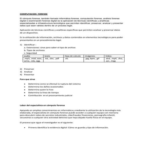 Computacion  forense