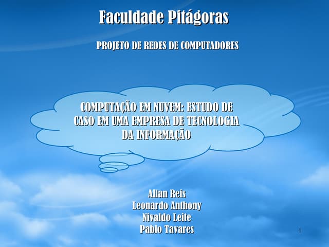 Computação em Nuvem - Cloud Computing