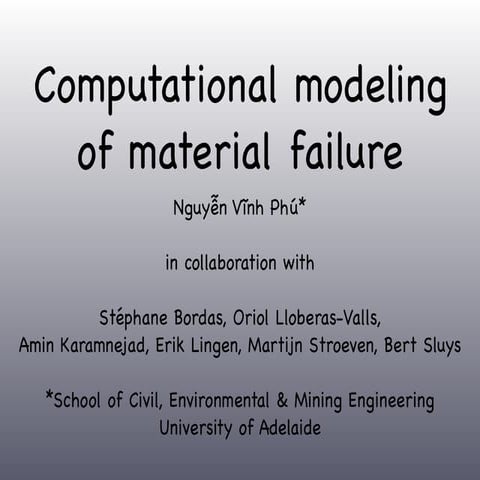 Computational fracture mechanics