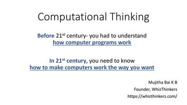 Computational Thinking - 101