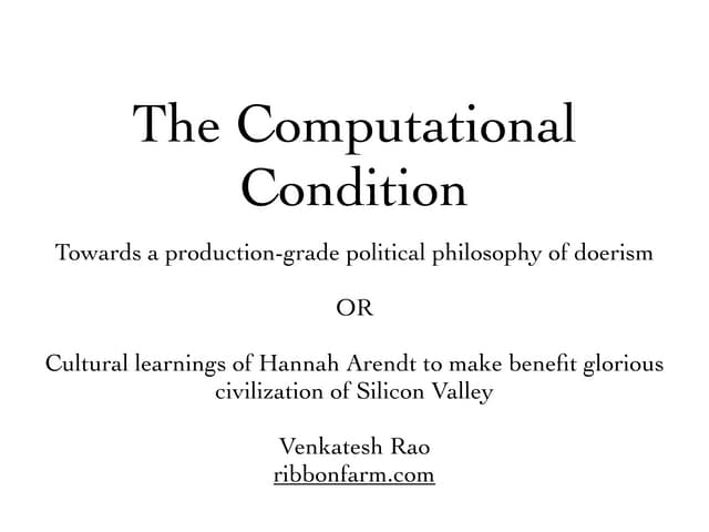 The Computational condition