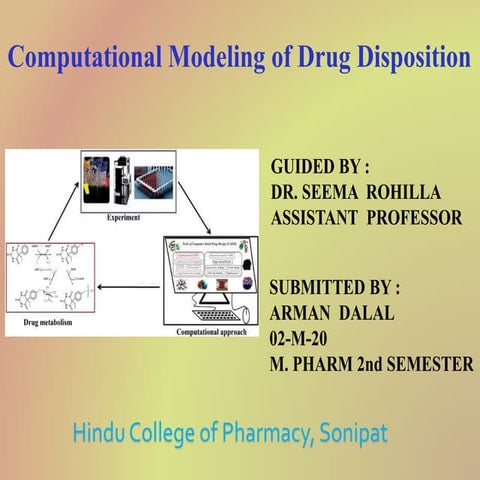 Computational modeling of drug disposition