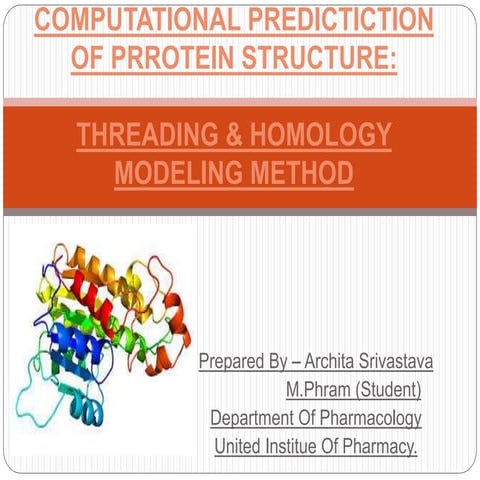 Computational predictiction of prrotein structure