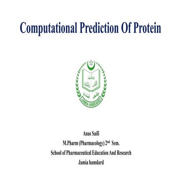 Computational Prediction Of Protein-1.pptx