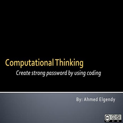 Computational thinking in the final presentation Leicester Uni.