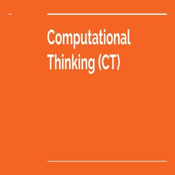 Computational Thinking
