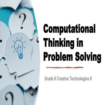 Enhancing Problem Solving with Computational Thinking in Grade 8 ...