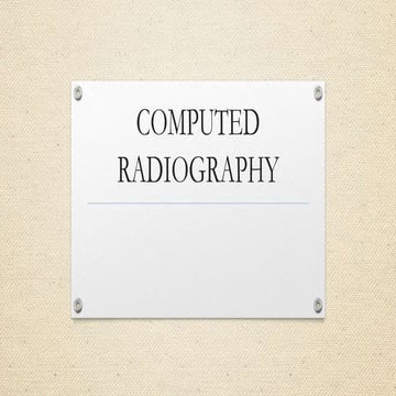 Computed radiography