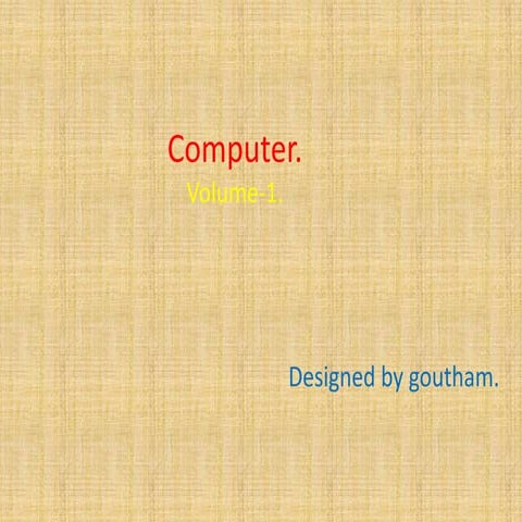 Computer volume-1