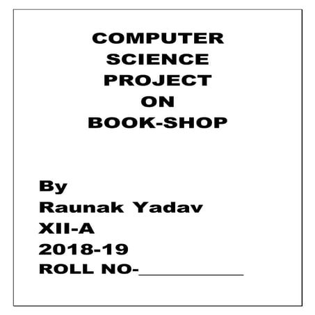 Computer Science investigatory project class 12 | PDF