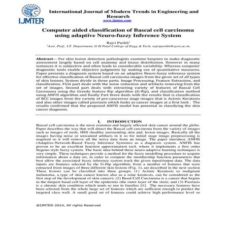 Computer aided classification of Bascal cell carcinoma using adaptive Neuro-f...