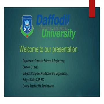 Computer architecher presentation