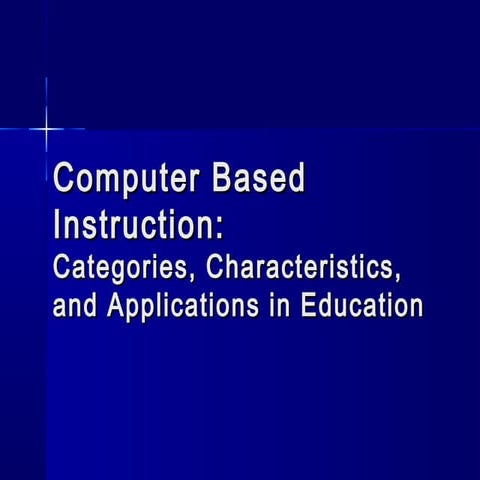 Computer assisted-instruction | PPT | Educational Assessment | Education