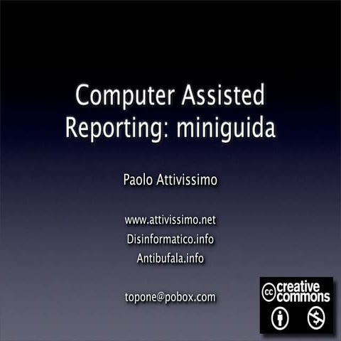 Computer Assisted Reporting (Redacted)