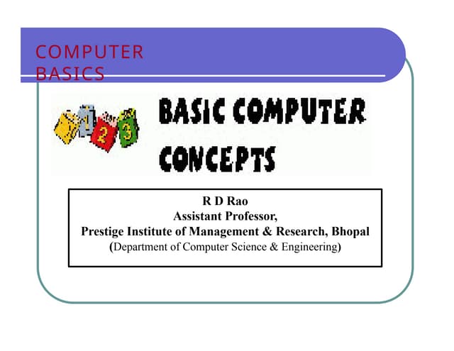 COMPUTER is an electronic machine that follows a set of instructions in order...