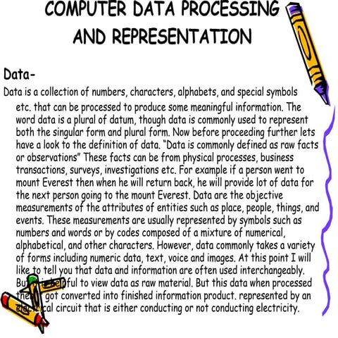 Computer Data Processing And Representation 4 | PPT