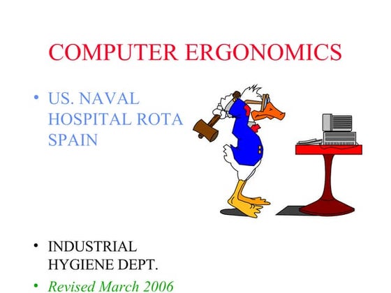 Computer Ergonomics | PPT