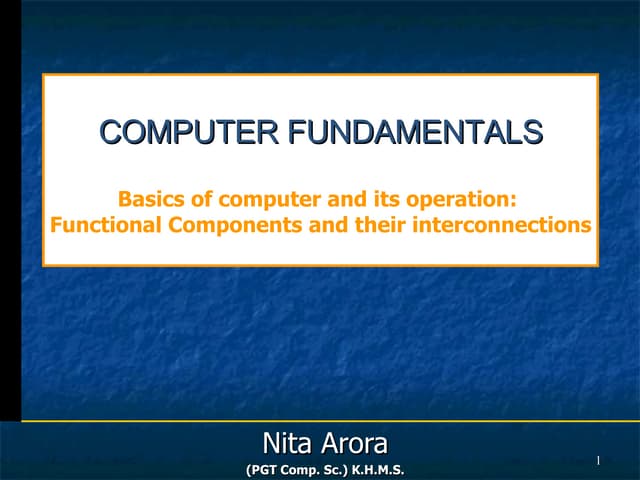 Computer Fundamentals | PPT