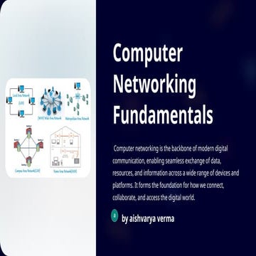 Computer Networking Fundamentals 1 Pptx
