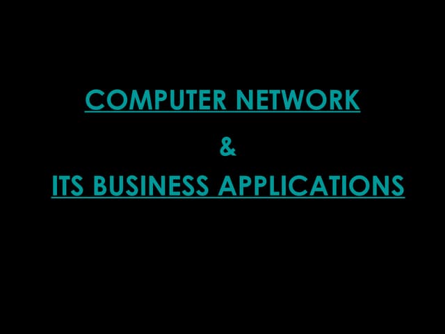 Computer network ppt