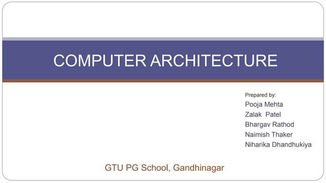 Computer organization and architecture