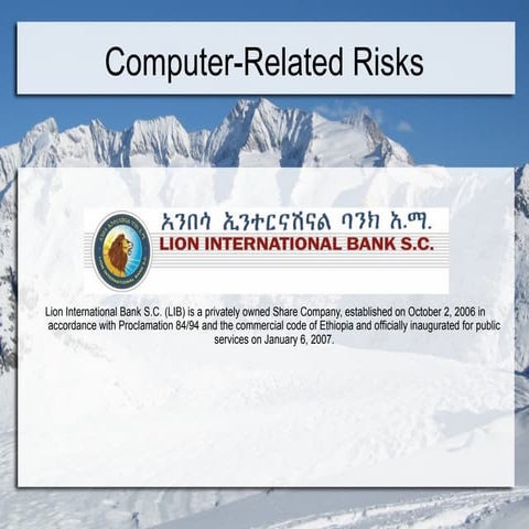 Computer related risks presentation | PPT