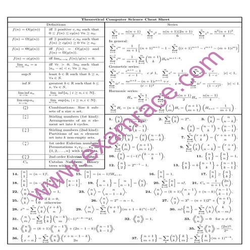 Computer science-formulas