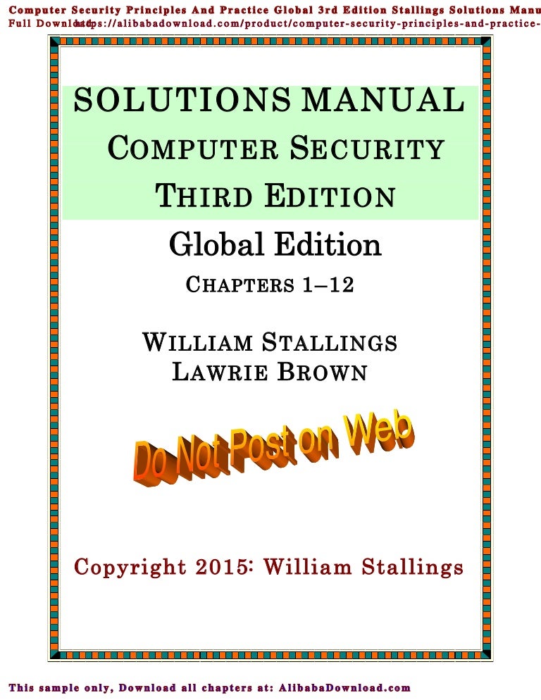 Computer Security Principles And Practice Global 3rd ...