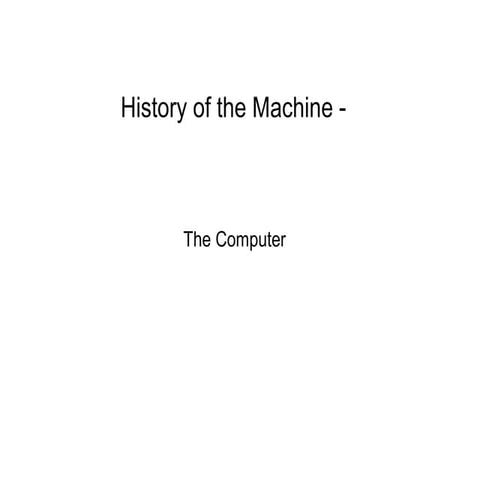 Computer   Short History