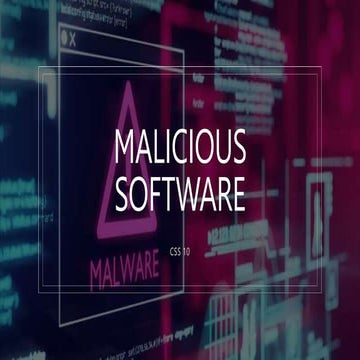 PowerPoint presentation about computer virus