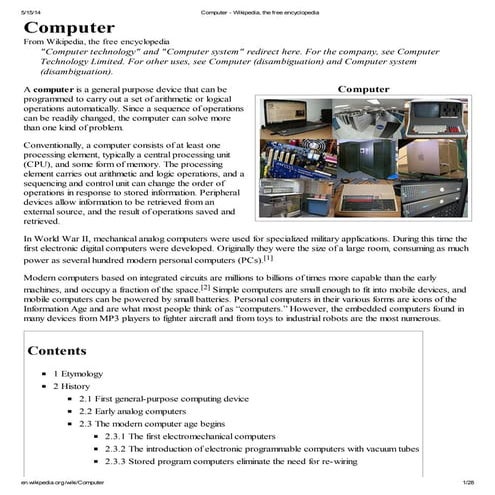 Computer   wikipedia, the free encyclopedia