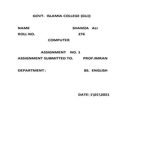 Computer assignment on virus and memory and printer | PDF