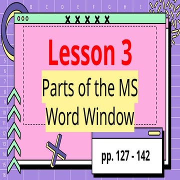 Computer 2ndQ Lesson 3-6 - Parts of the MS Word Window, Arranging Windows, an...